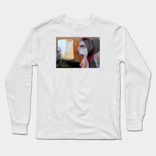 Woman in a room with lamp and time passing Long Sleeve T-Shirt